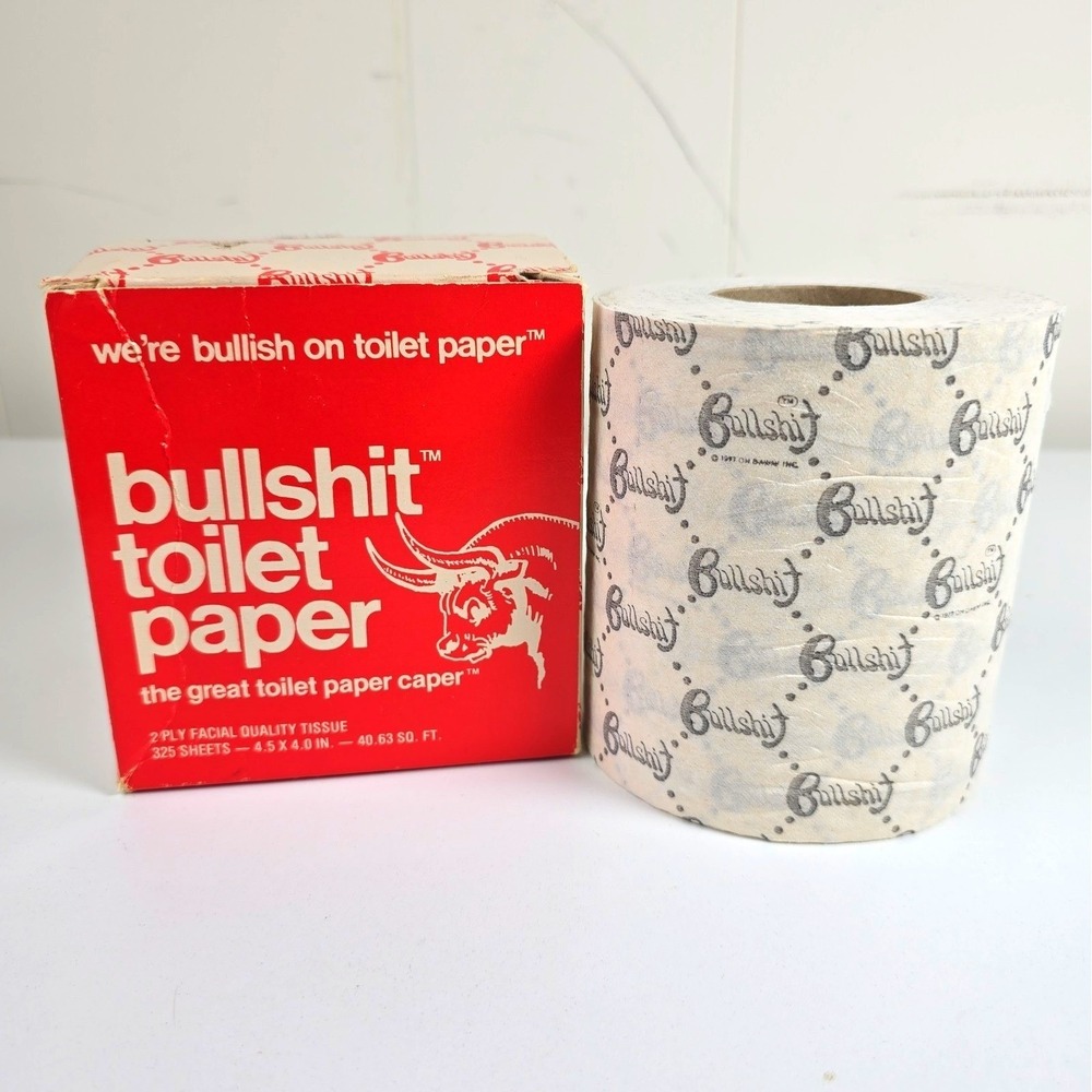 Vintage 1977 Oh Dawn Bullshit Toilet Paper New Old Stock Gag Gift Stocking Stuff